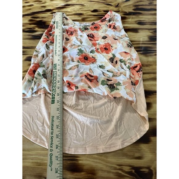 Beacon Apparel Women Size Small V Neck Sleeveless Blouse Floral Colorful Cottage - Picture 3 of 8